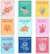 9Pcs Preppy Travel Wall Art Prints Colorful Abstract Aesthetic Preppy Room Decor Minimalist Art Poster Decor for Teen Girls Bedroom Pink College Dorm Room Posters(UNFRAMED 10x12in)
